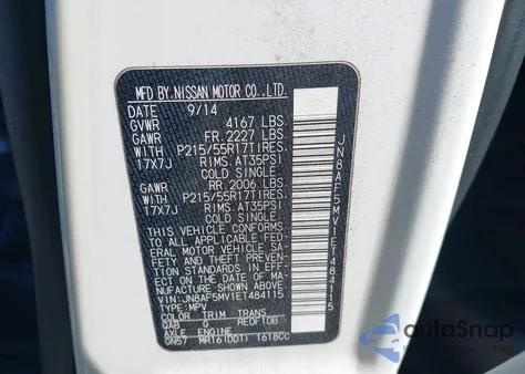 2014 Nissan Juke Sl from USA, damaged, VIN JN8AF5MV1ET484115